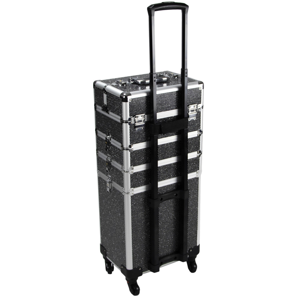 Bonnlo 4-in-1 Large Makeup Trolley Case, Professional Travel
