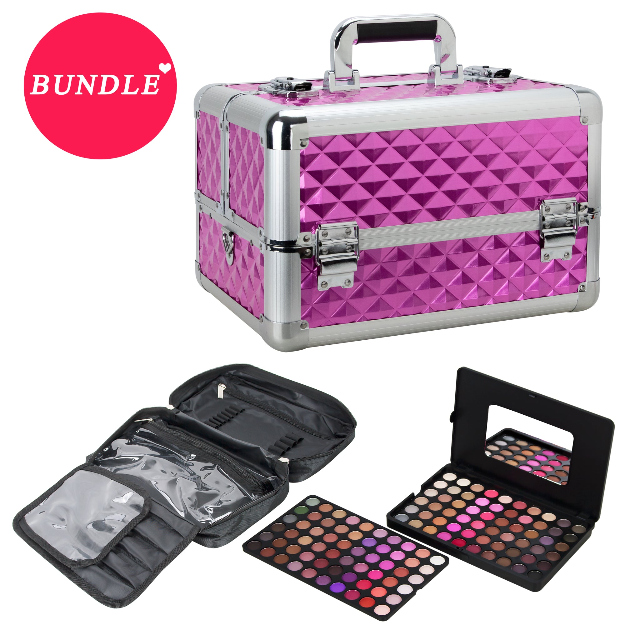 MDG SCP001- Makeup Case Organizer with Travel Organizer and Makeup