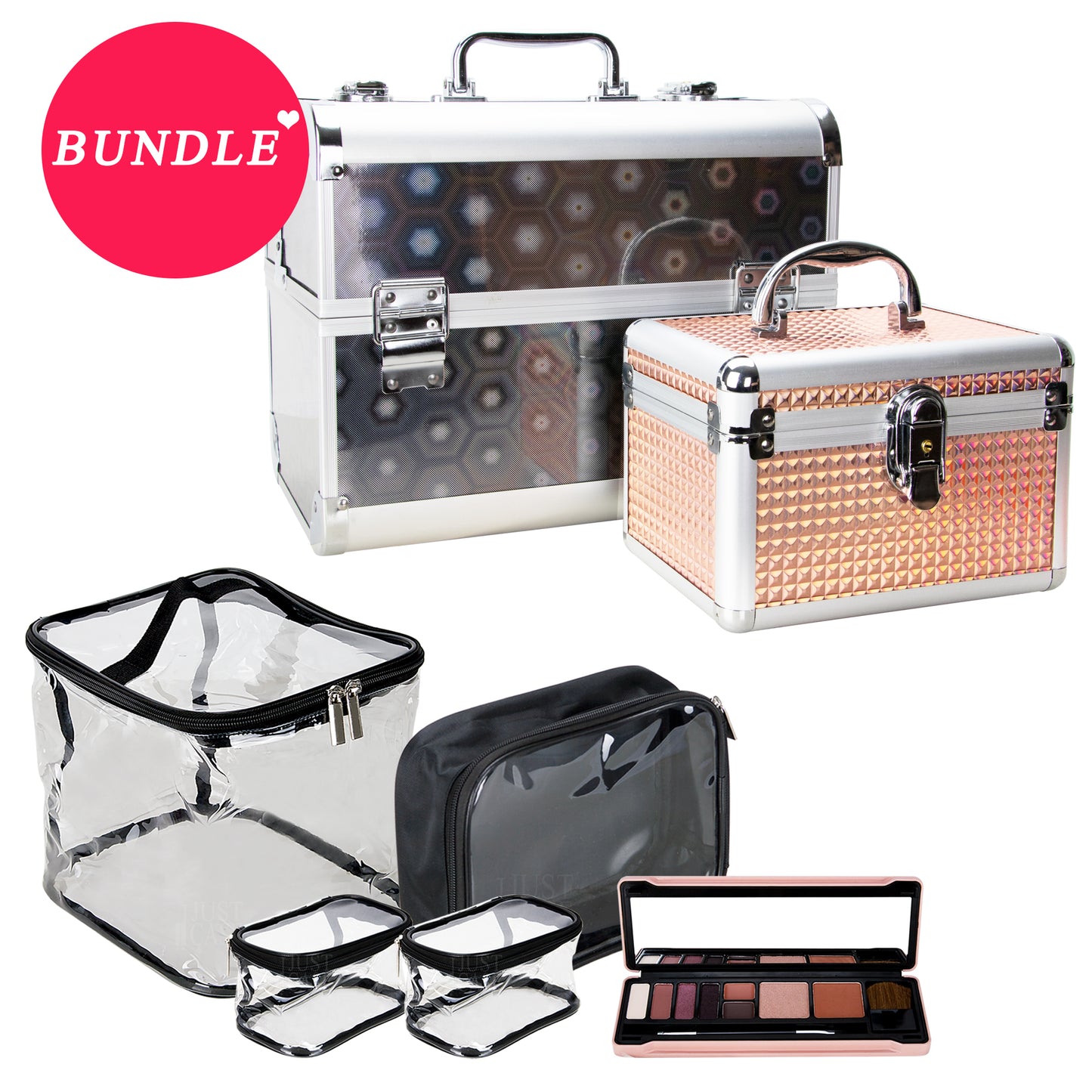 MDG SCP003- Makeup Case Organizer with Makeup Bags and Makeup Palette by VER BEAUTY