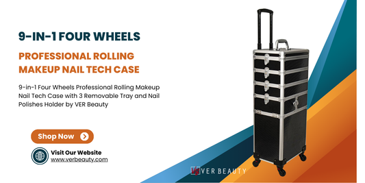 9-in-1 Professional Rolling Makeup & Nail Tech Case by Ver Beauty