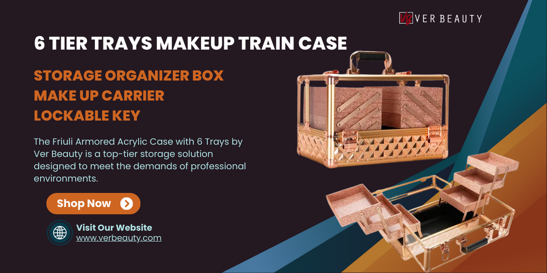Friuli Armored Acrylic Case with 6 Trays by Ver Beauty: The Ultimate Storage Solution for Professionals
