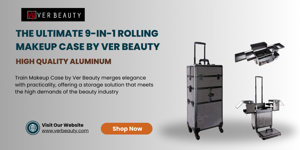 The Ultimate 9-in-1 Rolling Makeup Case by VER Beauty: A Must-Have for Every Beauty Professional