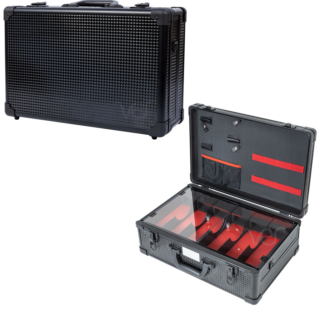 Professional Portable Barber Case for 6 Clippers and Supplies by JC Barber - JBC004