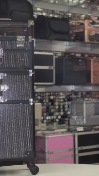 Centani Professional 4 Wheels Rolling Makeup Nail Case with Drawer and Extendable Trays by Ver Beauty-VT005