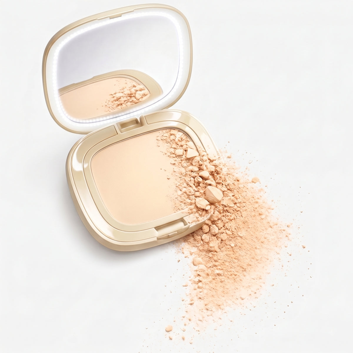 VER Beauty LED Mirror Pressed Powder Compact – Medium Neutral
