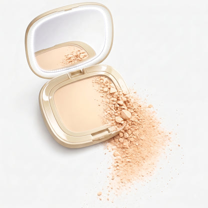 VER Beauty LED Mirror Pressed Powder Compact – Medium Neutral