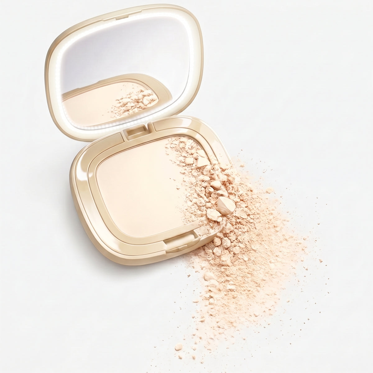 VER Beauty LED Mirror Pressed Powder Compact – Light Neutral