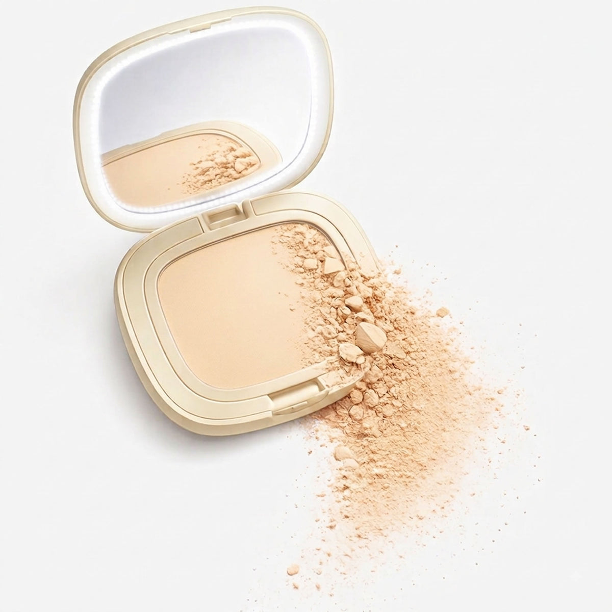 VER Beauty LED Mirror Pressed Powder Compact – Light Medium Neutral