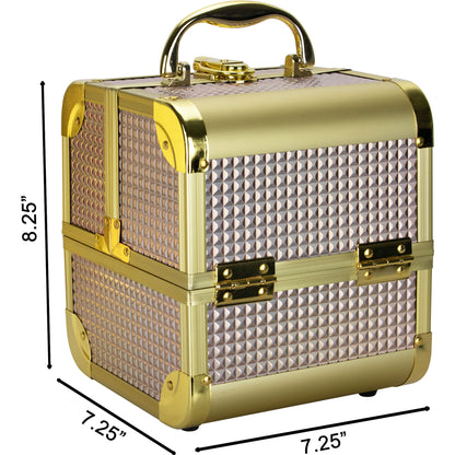 De Ct. Vecchia Makeup Case with 2 Extendable Trays by Ver Beauty-VK008