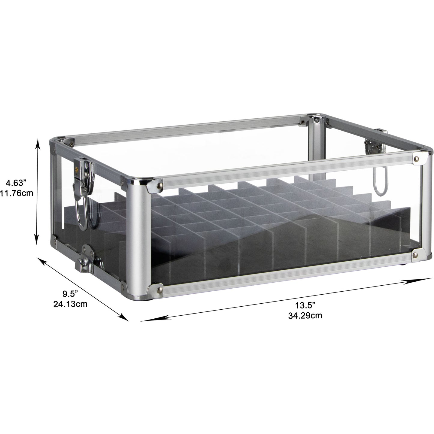 Porcellana 2pcs. Transparent Armored Acrylic Nail/Makeup Case Organizer