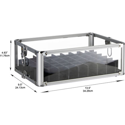 Porcellana 2pcs. Transparent Armored Acrylic Nail/Makeup Case Organizer