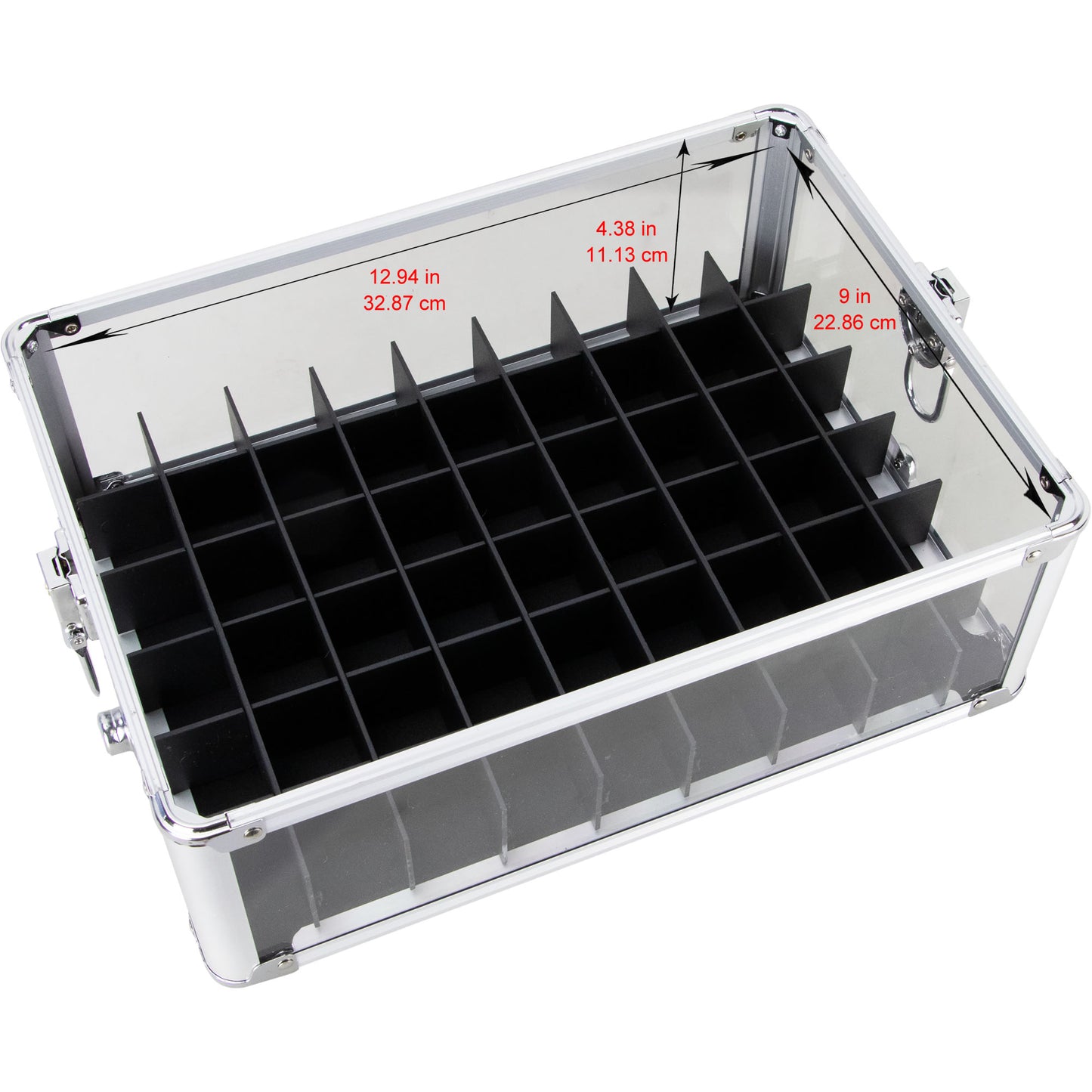 Porcellana 2pcs. Transparent Armored Acrylic Nail/Makeup Case Organizer