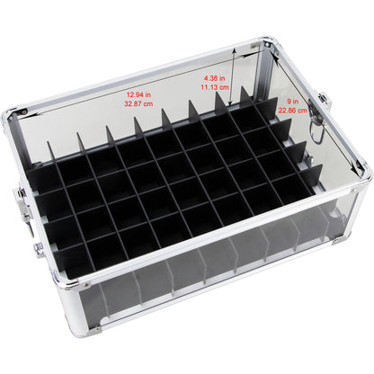 Porcellana 2pcs. Transparent Armored Acrylic Nail/Makeup Case Organizer