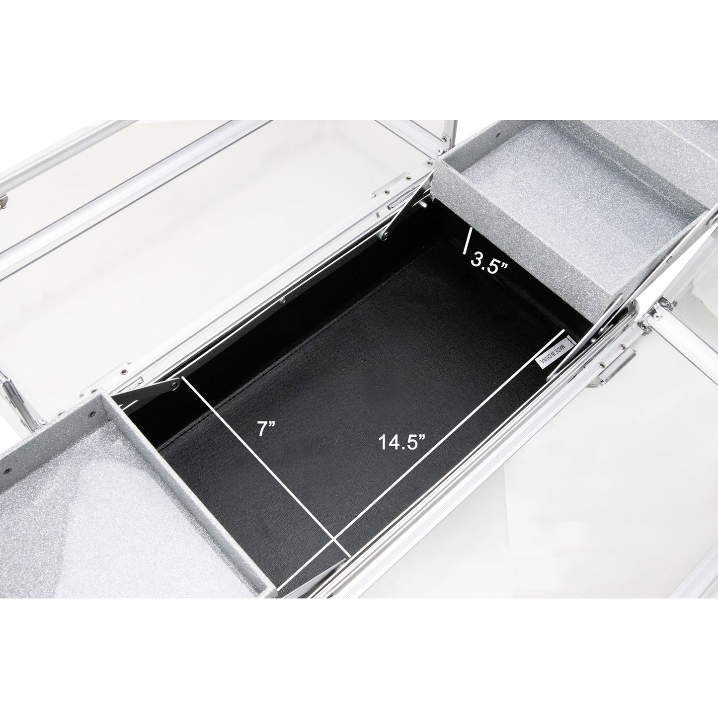 VER Beauty Aluminum & Acrylic Makeup Train Case – 6-Tier Accordion Trays & Locking Organizer