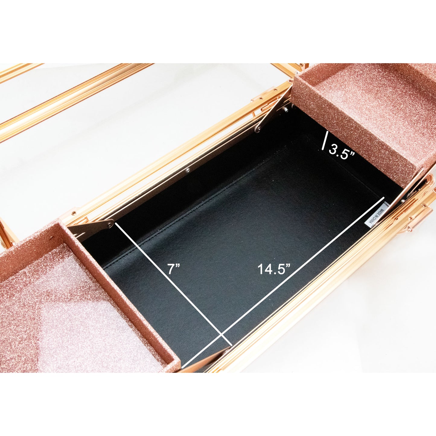 VER Beauty Premium Aluminum & Acrylic Makeup Train Case – 6‑Tier Accordion Trays, Locking Cosmetic Organizer, Heavy‑Duty Travel Storage