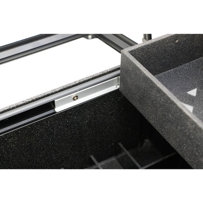 VER Beauty Aluminum Makeup Train Case with Clear Armored Top, 4 Sliding Trays