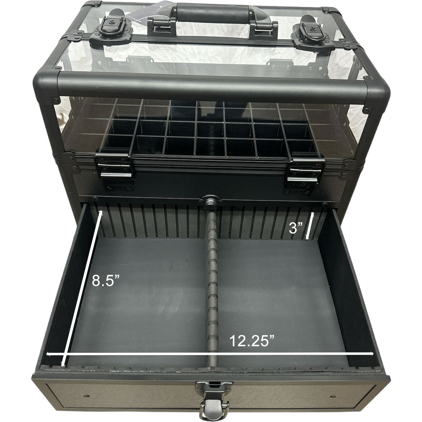 Centani Professional 4 Wheels Rolling Makeup Nail Case with Drawer and Extendable Trays by Ver Beauty-VT005