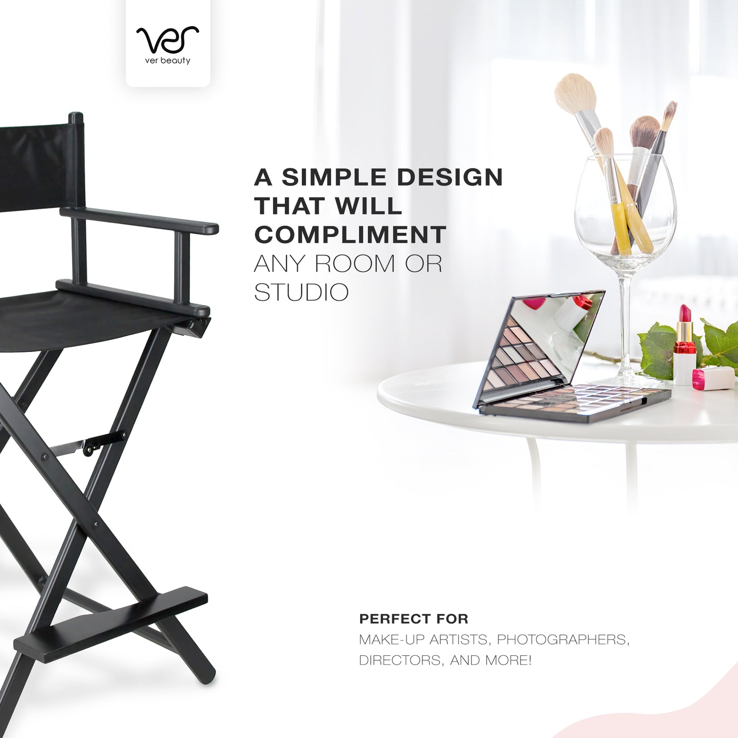 Taddea Aluminum Lightweight Director Chair by Ver Beauty - JMH001