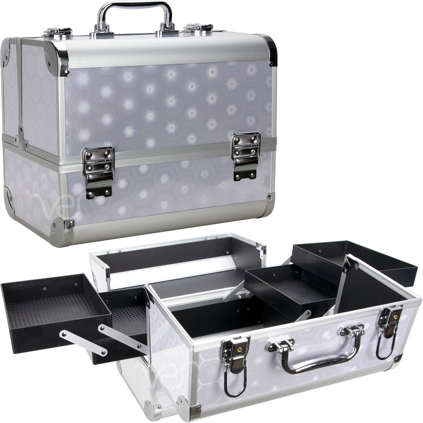 Trinita Makeup Case Organizer with 4 Extendable Trays by Ver Beauty