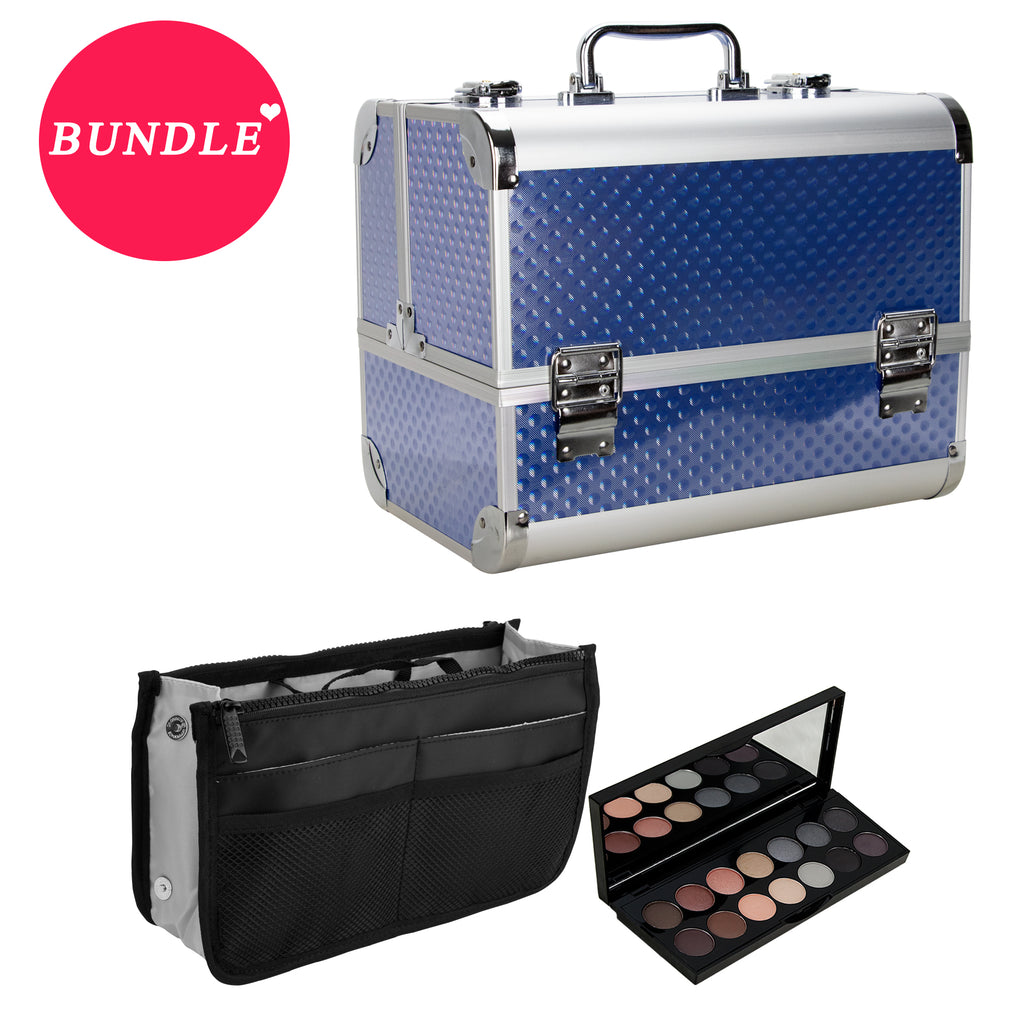 MDG SCP002- Makeup Case Organizer with Travel Organizer and Compact Eyeshadow Palette