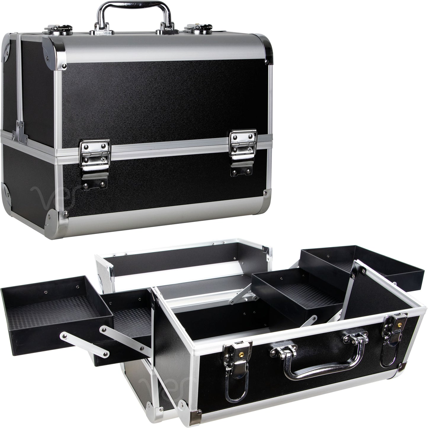 Trinita Makeup Case Organizer with 4 Extendable Trays by Ver Beauty