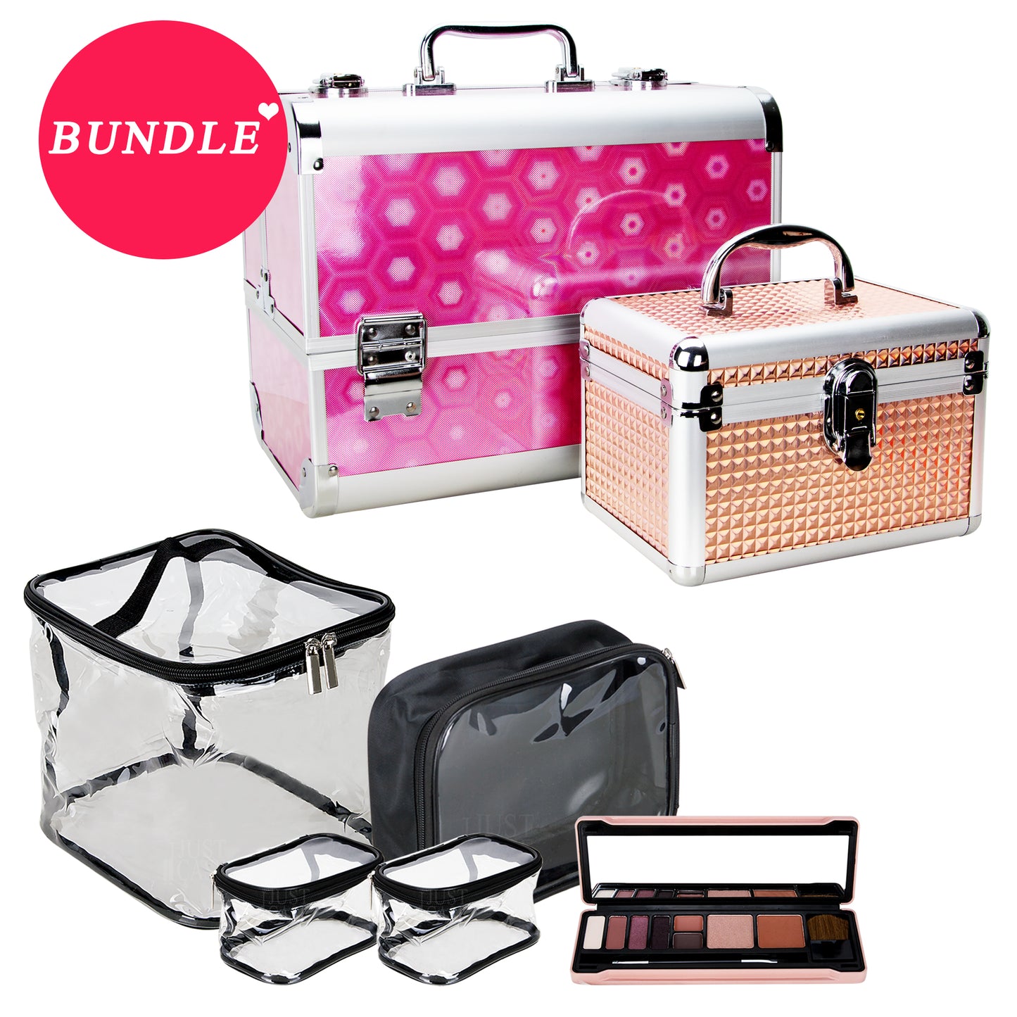 MDG SCP003- Makeup Case Organizer with Makeup Bags and Makeup Palette by VER BEAUTY