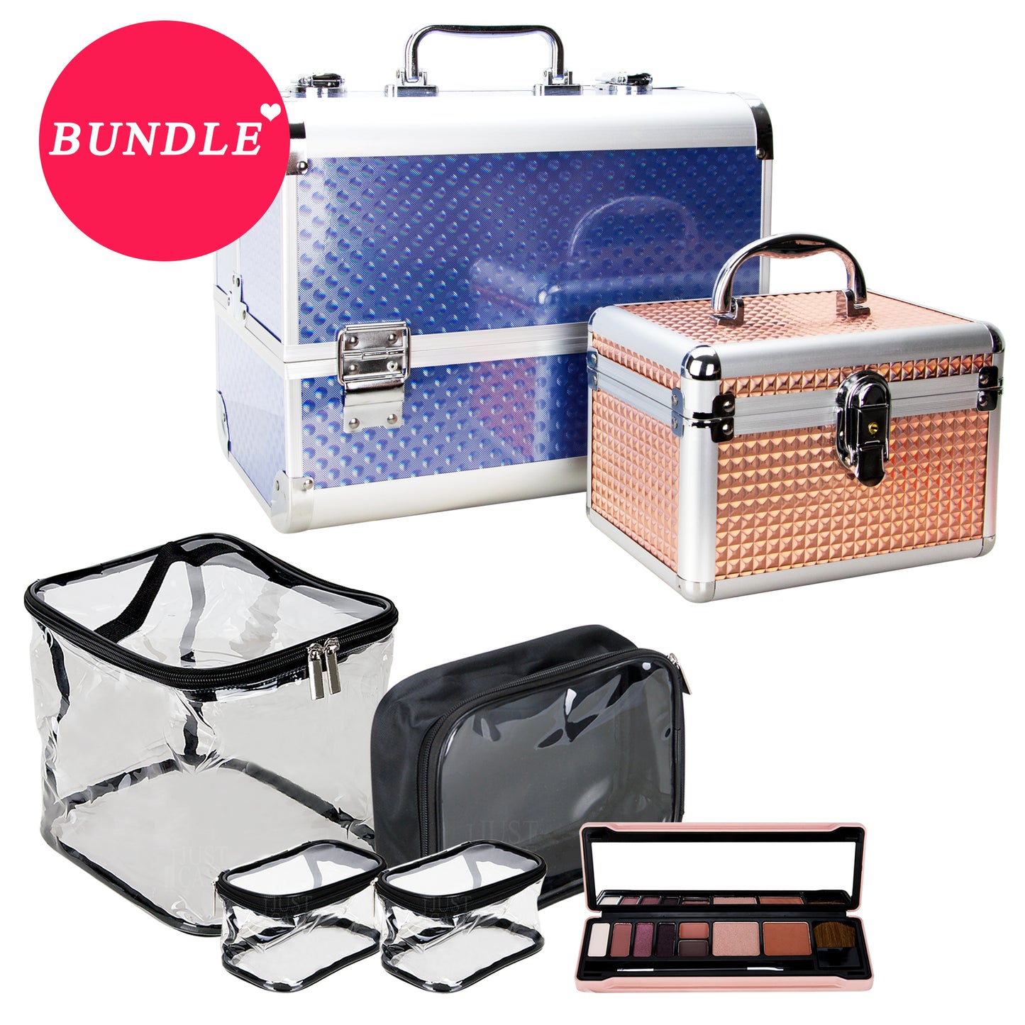 MDG SCP003- Makeup Case Organizer with Makeup Bags and Makeup Palette by VER BEAUTY