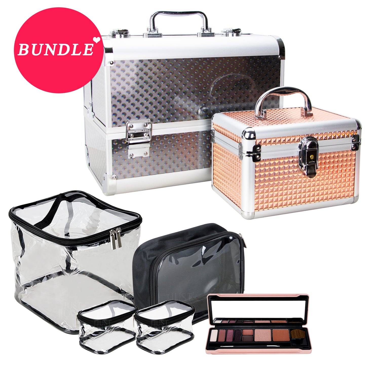 MDG SCP003- Makeup Case Organizer with Makeup Bags and Makeup Palette by VER BEAUTY