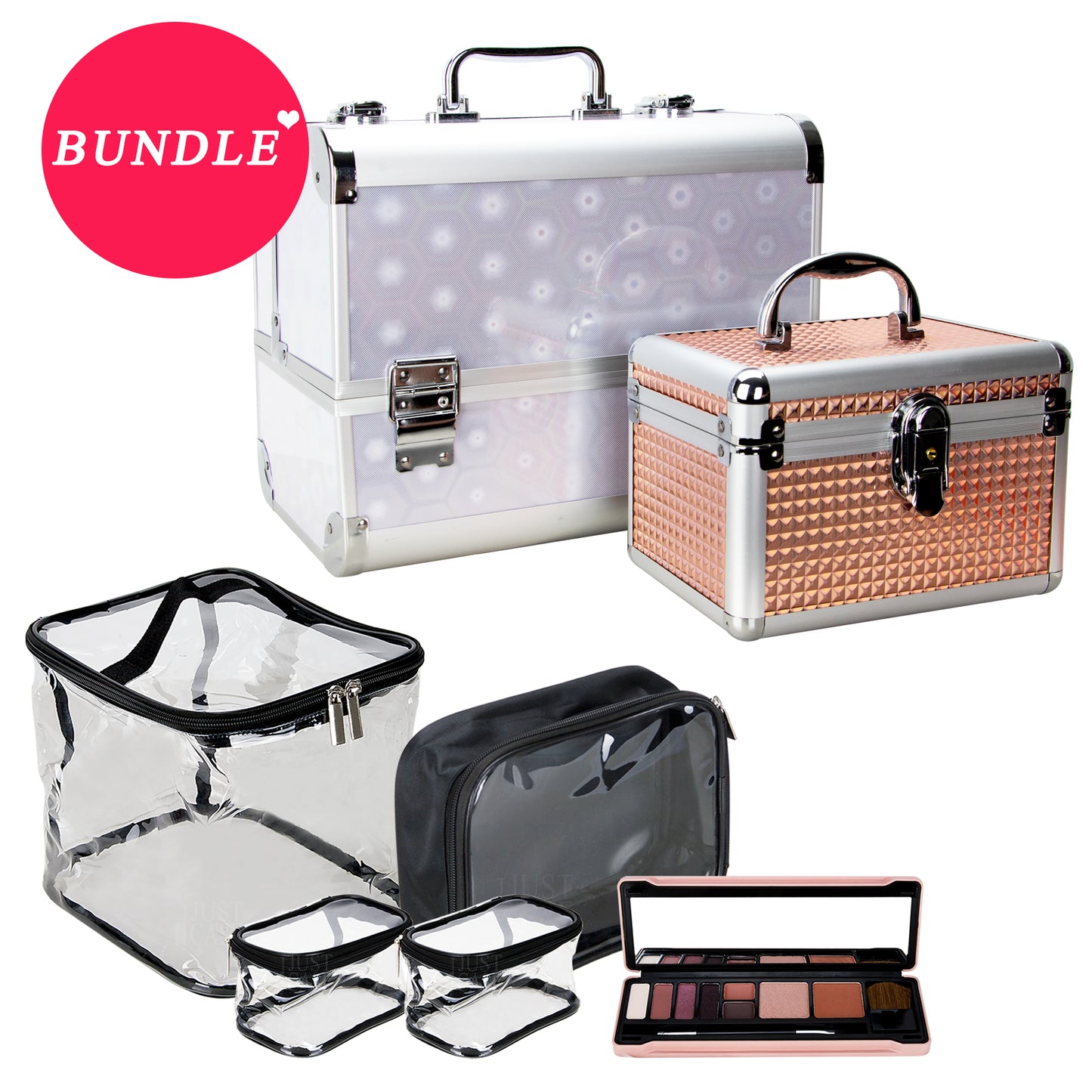 MDG SCP003- Makeup Case Organizer with Makeup Bags and Makeup Palette by VER BEAUTY
