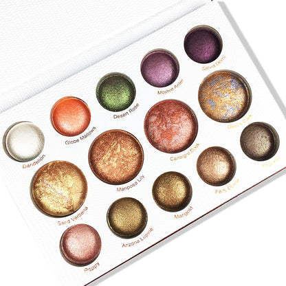 Desert Rose Baked Palette for Eyeshadow, Bronzer, and Highlighter