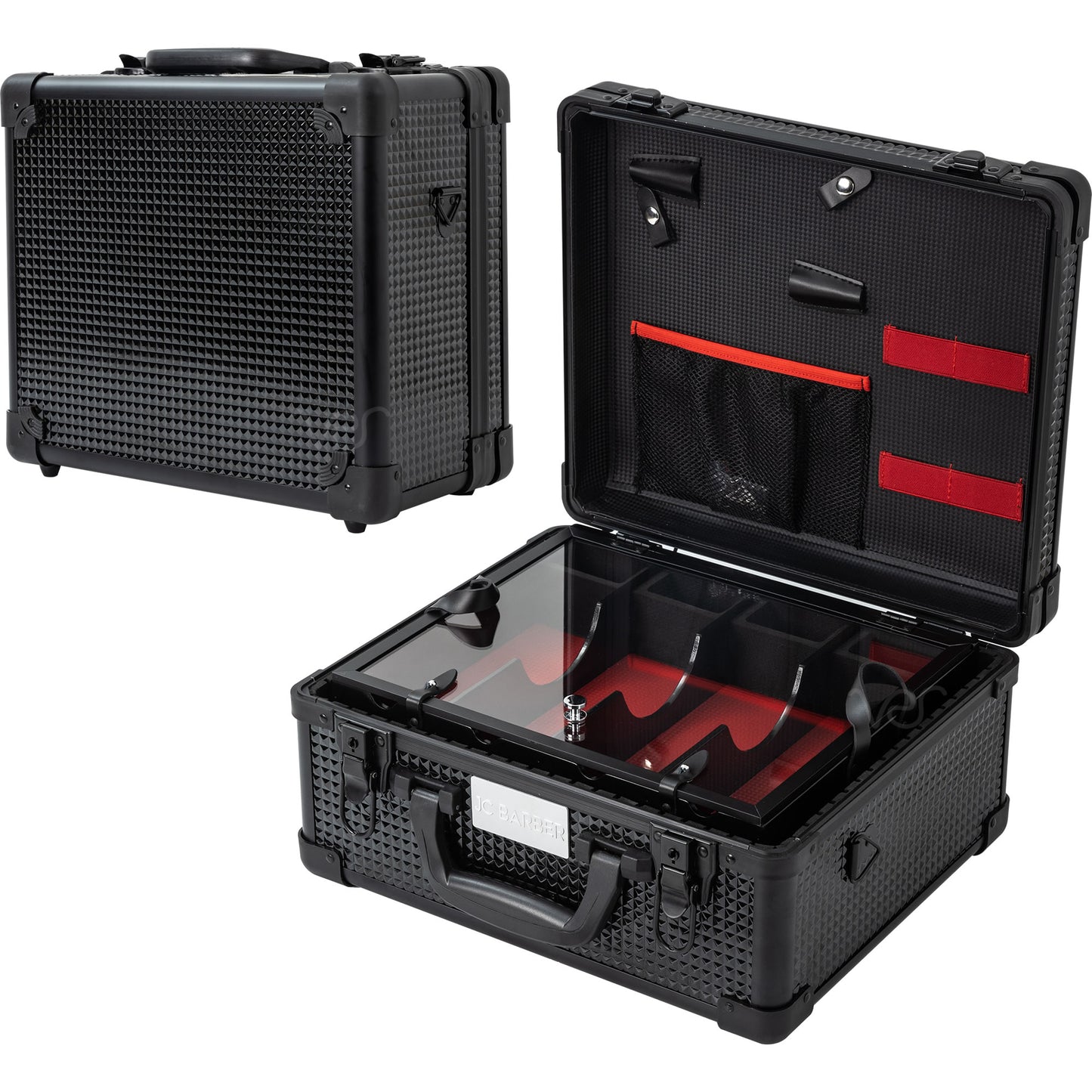 Professional Portable Barber Case for 4 Clippers and Supplies by JC Barber - JBC001