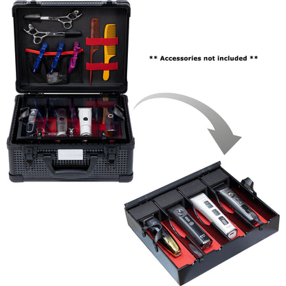 Professional Portable Barber Case for 4 Clippers and Supplies by JC Barber - JBC001