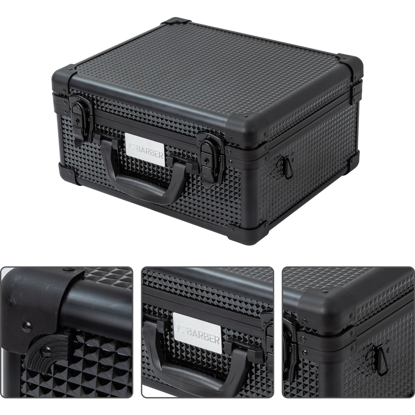 Professional Portable Barber Case for 4 Clippers and Supplies by JC Barber - JBC001