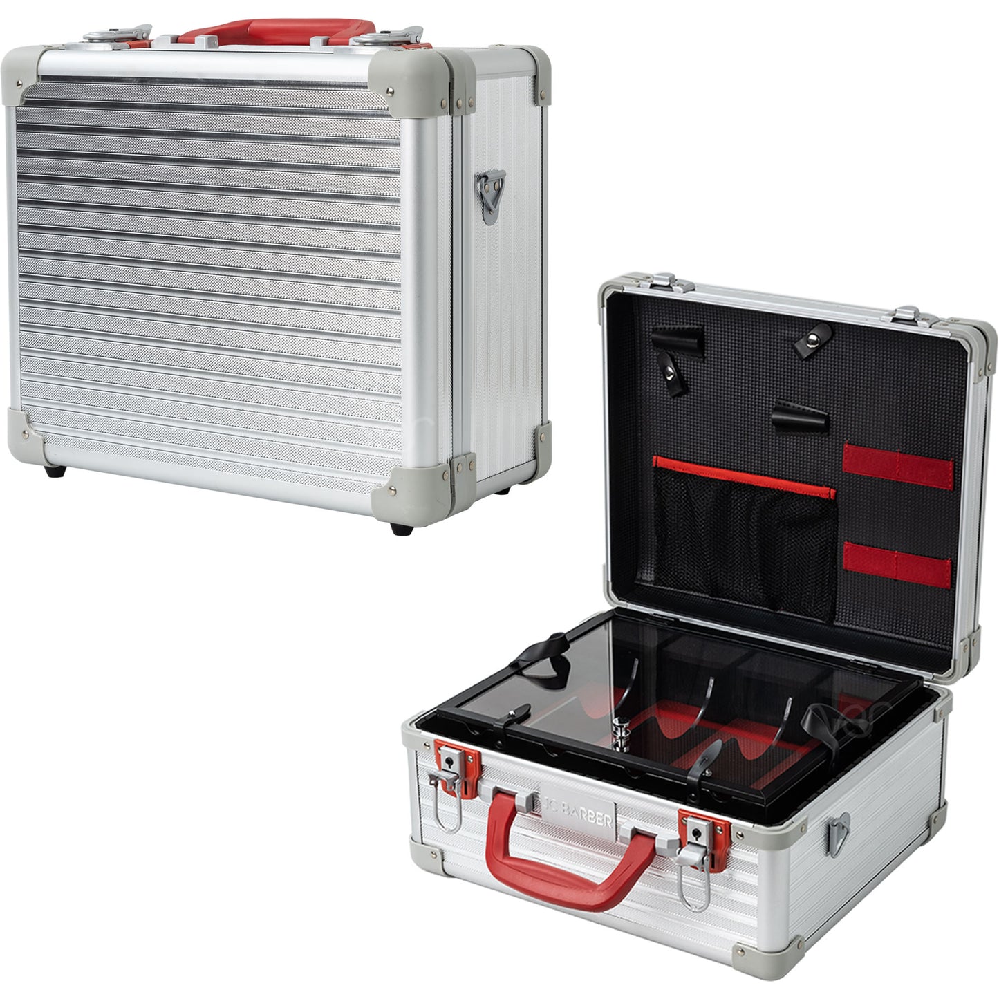 Professional Portable Barber Case for 4 Clippers and Supplies by JC Barber - JBC001