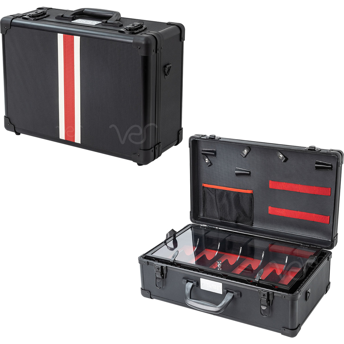 Professional Portable Barber Case for 5 Clippers and Supplies by JC Barber - JBC002