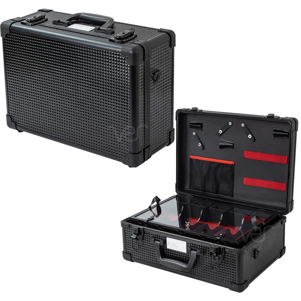 Professional Portable Barber Case for 5 Clippers and Supplies by JC Barber - JBC002