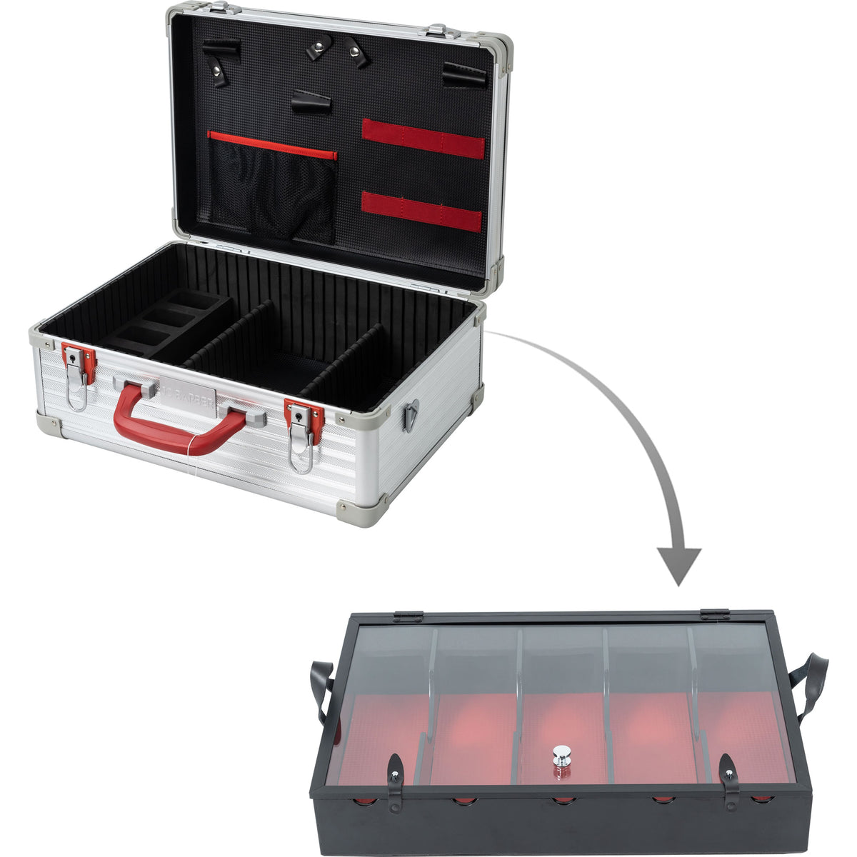 Professional Portable Barber Case for 5 Clippers and Supplies by JC Barber - JBC002