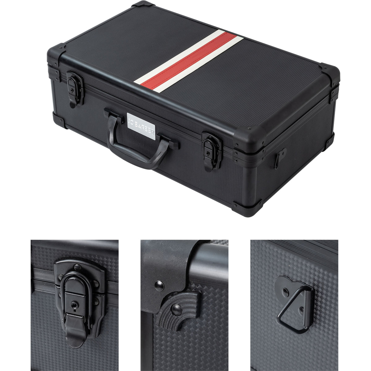 Professional Portable Barber Case for 6 Clippers and Supplies by JC Barber - JBC004