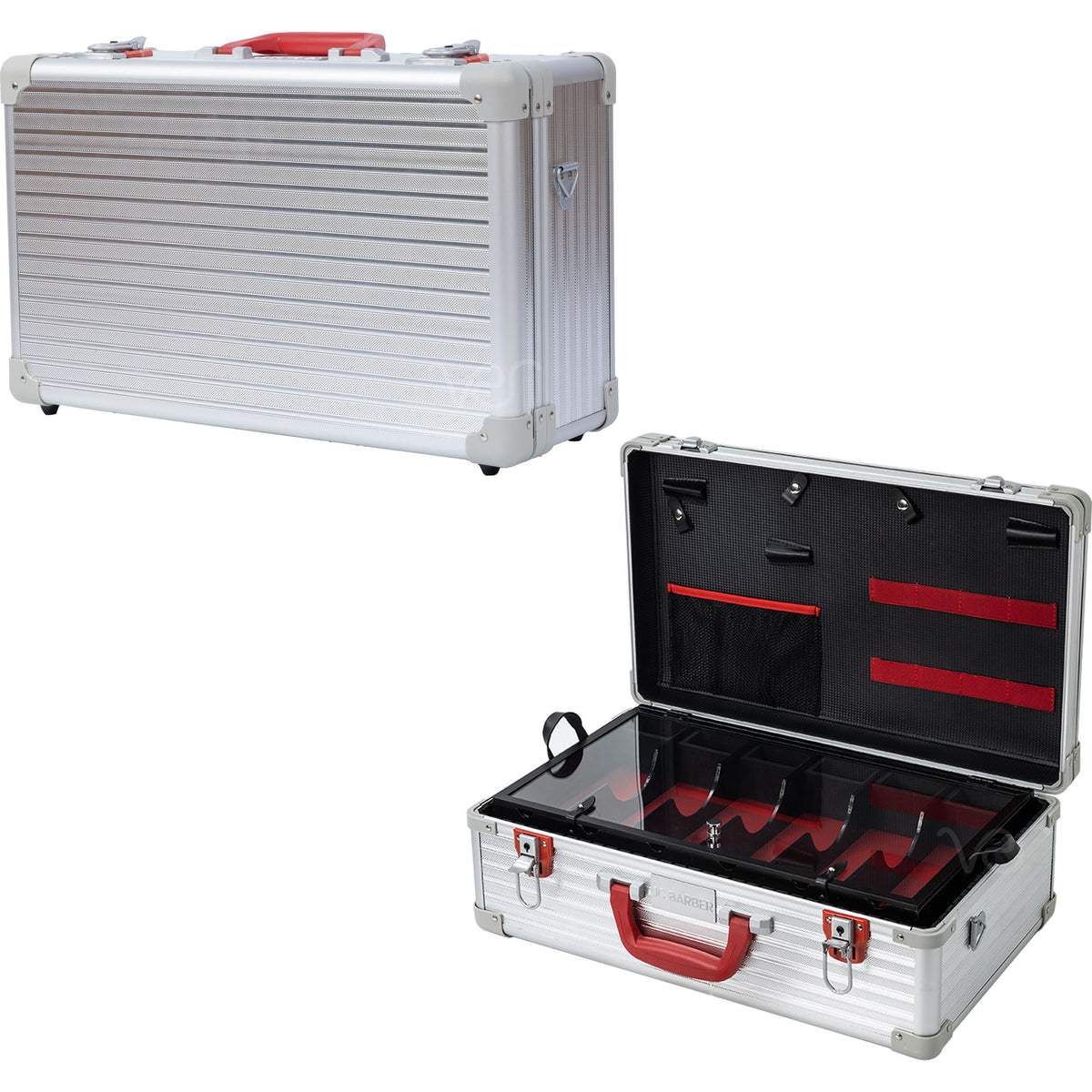 Professional Portable Barber Case for 6 Clippers and Supplies by JC Barber - JBC004