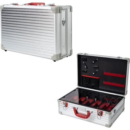 Professional Portable Barber Case for 6 Clippers Sliding Tray and Supplies by JC Barber - JBC005