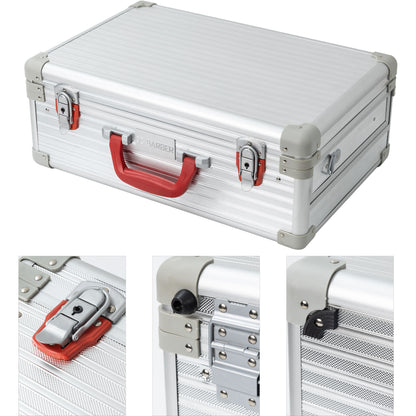 Professional Portable Barber Case for 6 Clippers Sliding Tray and Supplies by JC Barber - JBC005