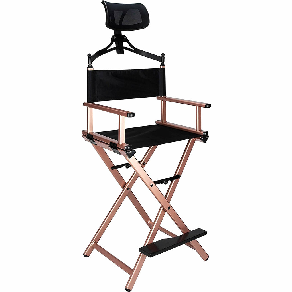 Taddea Aluminum Lightweight Director Foldable Chair with Headrest by Ver Beauty - JMH002