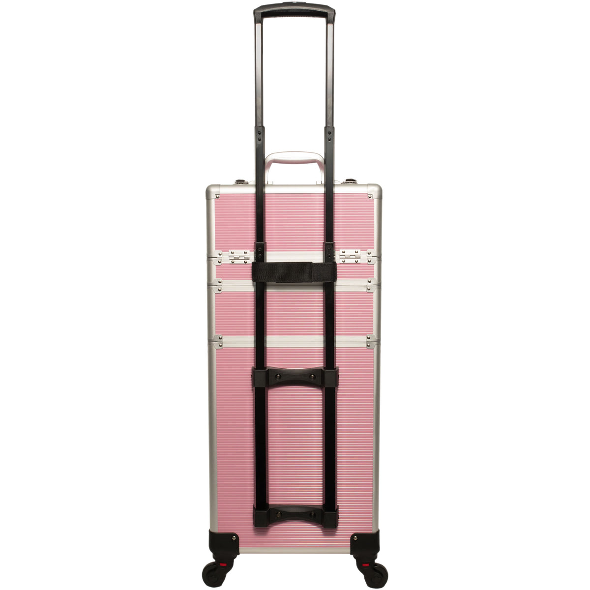 6-in-1 Four Wheels Professional Rolling Makeup Cosmetic Case with Easy Slide Trays and Removable Tray by VER Beauty - JMT001