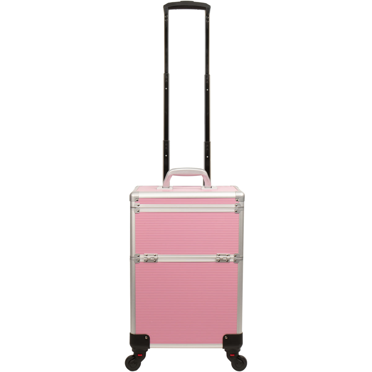 6-in-1 Four Wheels Professional Rolling Makeup Cosmetic Case with Easy Slide Trays and Removable Tray by VER Beauty - JMT001