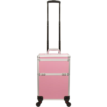 6-in-1 Four Wheels Professional Rolling Makeup Cosmetic Case with Easy Slide Trays and Removable Tray by VER Beauty - JMT001