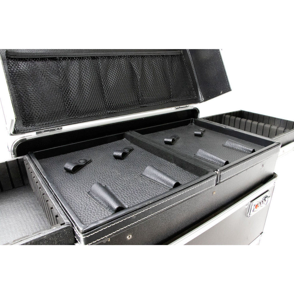 Via Margutta Black Barber Rolling Case with Compartments by Ver Beauty-VBR005