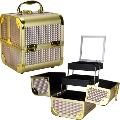 De Ct. Vecchia Makeup Case with 2 Extendable Trays by Ver Beauty - eBest Makeup Cases