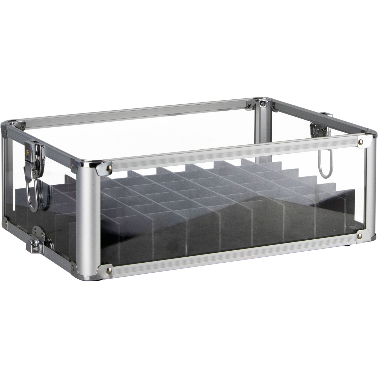 Porcellana 2pcs. Transparent Armored Acrylic Nail/Makeup Case Organizer