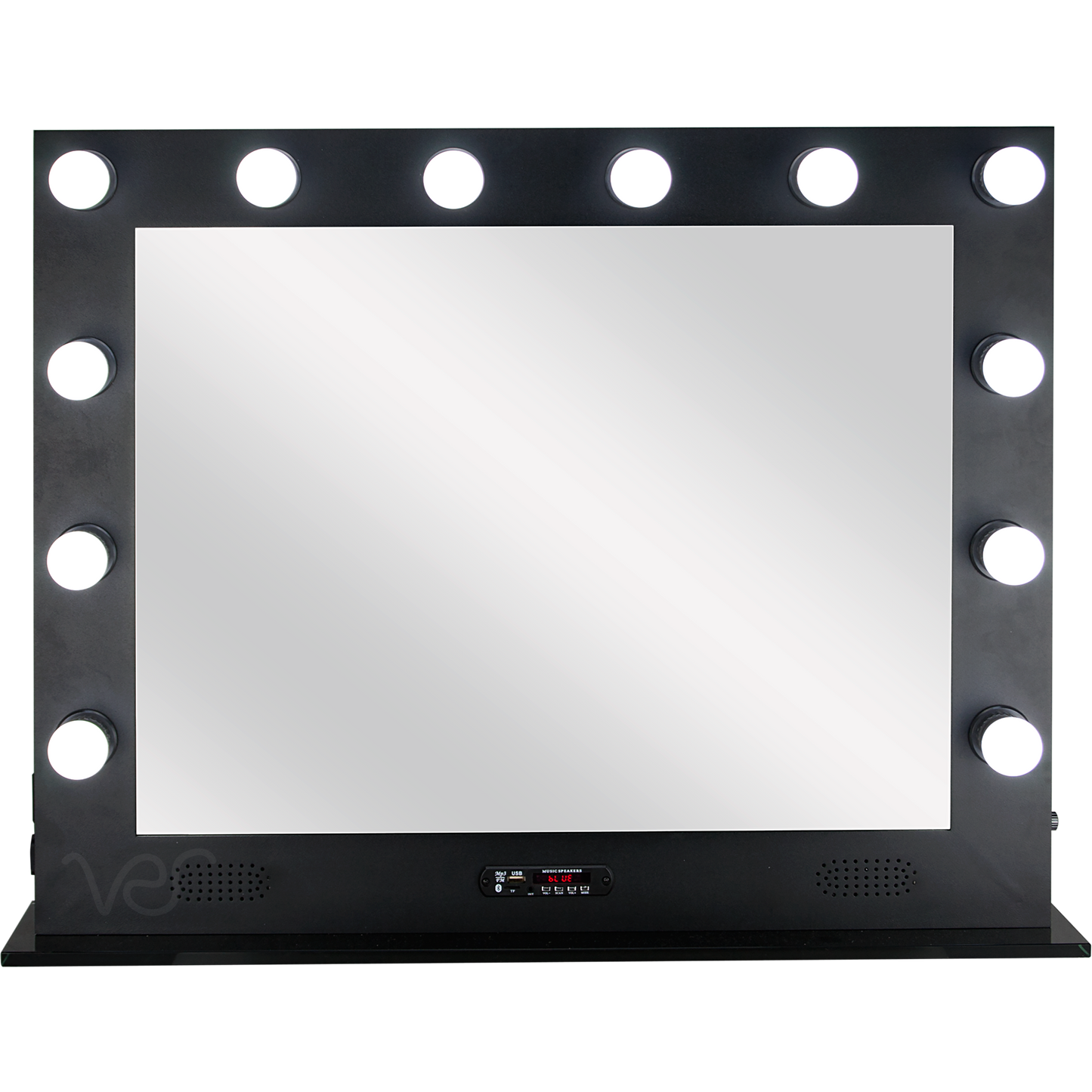 Savio Hollywood Vanity Mirror with 12 LED lights  by Ver Beauty-VL004 - eBest Makeup Cases