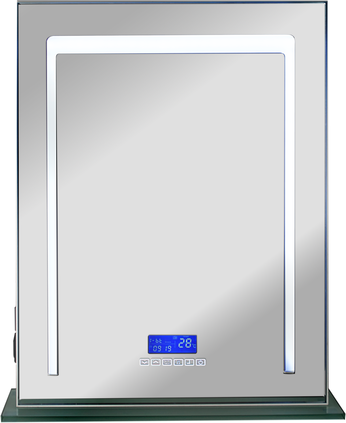 San Martino LED Vanity Full Mirror Tabletop in White-VL4201 - eBest Makeup Cases